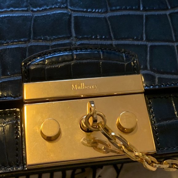 Like New Mulberry Pembroke croc print shoulder bag - Picture 10 of 11